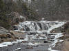 Waterfall during snowfall, Holyrood